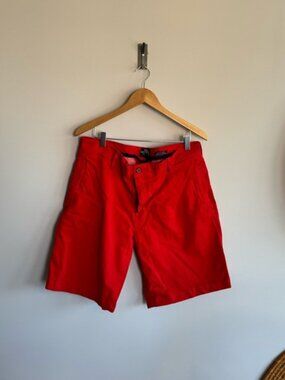 The north face mens 36 red shorts